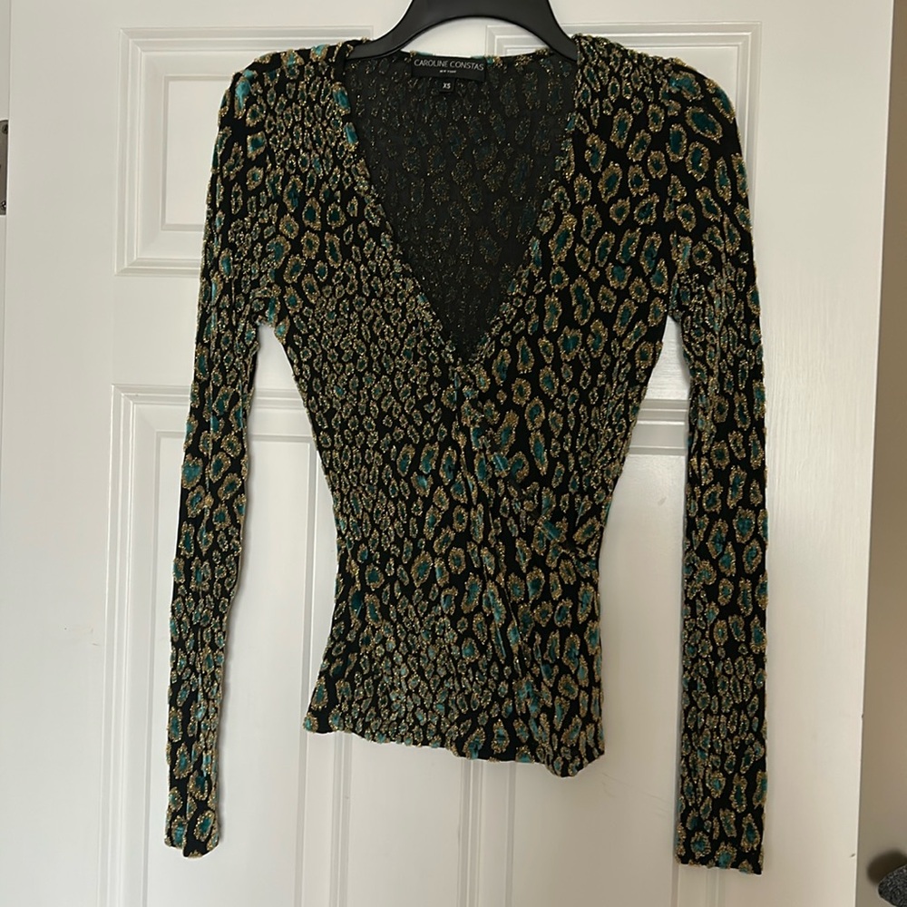 Caroline Constas velvet wrap top